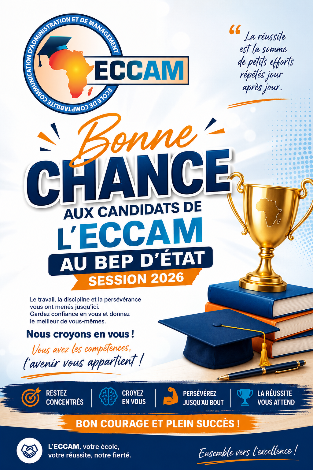 MESSAGE D’ENCOURAGEMENT AUX CANDIDATS DU BEP D’ÉTAT – SESSION 2026